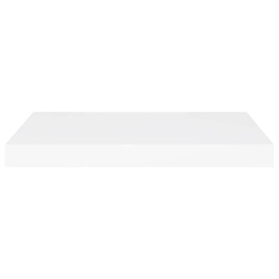 Kelluvat seinähyllyt 2 kpl valkoinen 60x23,5x3,8 cm MDF