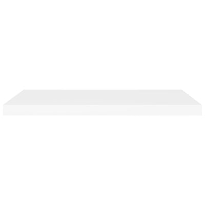 Kelluvat seinähyllyt 2 kpl valkoinen 80x23,5x3,8 cm MDF