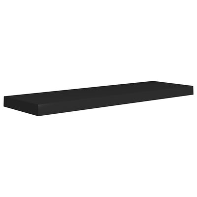 Kelluvat seinähyllyt 4 kpl musta 80x23,5x3,8 cm MDF