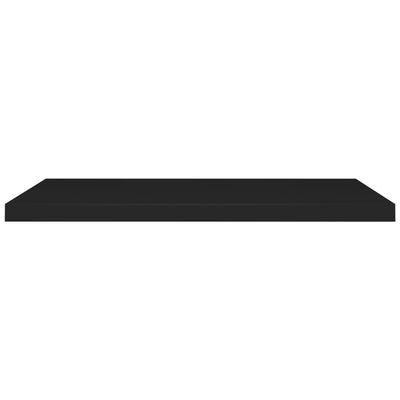 Kelluvat seinähyllyt 2 kpl musta 90x23,5x3,8 cm MDF