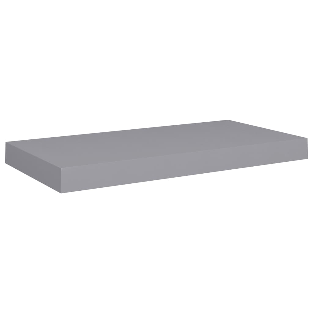 Harmaa kelluvat seinähyllyt Chan 50x23x3,8cm (2 kpl mdf)