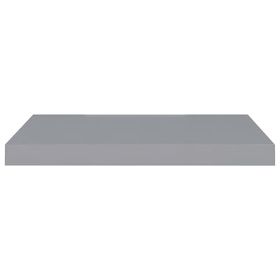 Kelluvat seinähyllyt 2 kpl harmaa 60x23,5x3,8 cm MDF