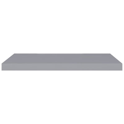Kelluvat seinähyllyt 2 kpl harmaa 80x23,5x3,8 cm MDF
