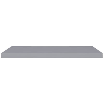 Kelluvat seinähyllyt 2 kpl harmaa 90x23,5x3,8 cm MDF