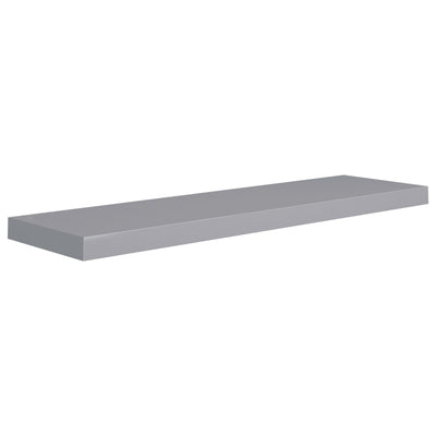Kelluvat seinähyllyt 4 kpl harmaa 90x23,5x3,8cm MDF