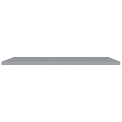 Kelluvat seinähyllyt 2 kpl harmaa 120x23,5x3,8 cm MDF