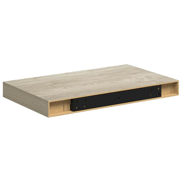 Kelluvat seinähyllyt 2 kpl tammi 40x23,5x3,8 cm MDF