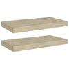 Kelluvat seinähyllyt 2 kpl tammen värinen 50x23x3,8 cm MDF