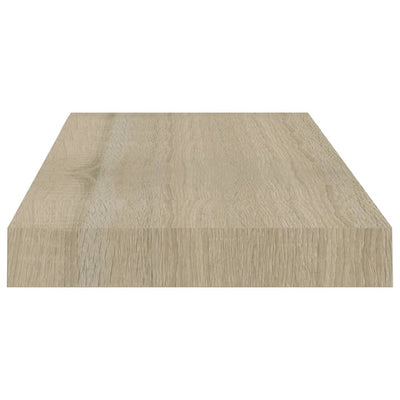 Kelluvat seinähyllyt 2 kpl tammen värinen 50x23x3,8 cm MDF