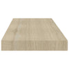 Kelluvat seinähyllyt 2 kpl tammi 60x23,5x3,8 cm MDF