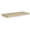 Kelluvat seinähyllyt 2 kpl tammi 60x23,5x3,8 cm MDF