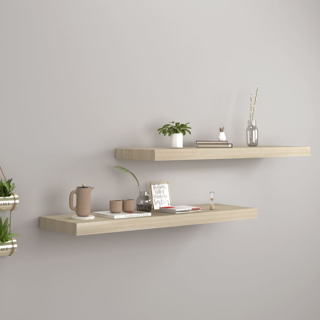 Tammi kelluvat seinähyllyt Chan 80x23,5x3,8cm (2 kpl mdf)