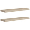 Kelluvat seinähyllyt 2 kpl tammi 90x23,5x3,8 cm MDF