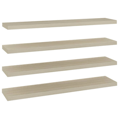 Kelluvat seinähyllyt 4 kpl tammi 120x23,5x3,8 cm MDF