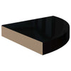 Kelluvat kulmahyllyt 4 kpl korkeakiilto musta 25x25x3,8 cm MDF