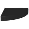 Kelluvat kulmahyllyt 4 kpl musta 25x25x3,8 cm MDF