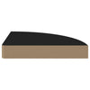 Kelluvat kulmahyllyt 4 kpl musta 25x25x3,8 cm MDF