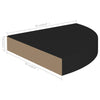 Kelluvat kulmahyllyt 4 kpl musta 25x25x3,8 cm MDF