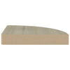 Kelluvat kulmahyllyt 2 kpl tammi 25x25x3,8 cm MDF