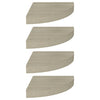 Kelluvat kulmahyllyt 4 kpl tammi 25x25x3,8 cm MDF