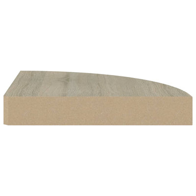 Kelluvat kulmahyllyt 4 kpl tammi 25x25x3,8 cm MDF