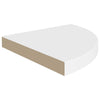 Kelluvat kulmahyllyt 2 kpl valkoinen 35x35x3,8 cm MDF