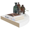 Kelluvat kulmahyllyt 2 kpl valkoinen 35x35x3,8 cm MDF
