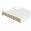Kelluvat kulmahyllyt 2 kpl valkoinen 35x35x3,8 cm MDF