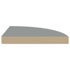 Kelluvat kulmahyllyt 4 kpl harmaa 35x35x3,8 cm MDF