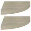 Kelluvat kulmahyllyt 2 kpl tammi 35x35x3,8 cm MDF