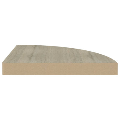Kelluvat kulmahyllyt 2 kpl tammi 35x35x3,8 cm MDF