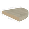 Kelluvat kulmahyllyt 2 kpl tammi 35x35x3,8 cm MDF