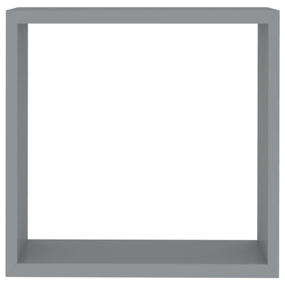 Seinäkuutiohyllyt 3 kpl harmaa MDF