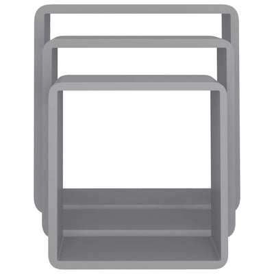 Seinäkuutiohyllyt 3 kpl harmaa MDF