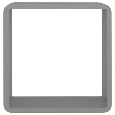 Seinäkuutiohyllyt 3 kpl harmaa MDF