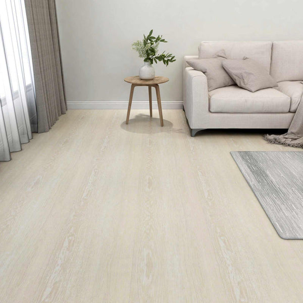 Lattialankut Valkoinen ja beige 5,11 m² 55 kpl