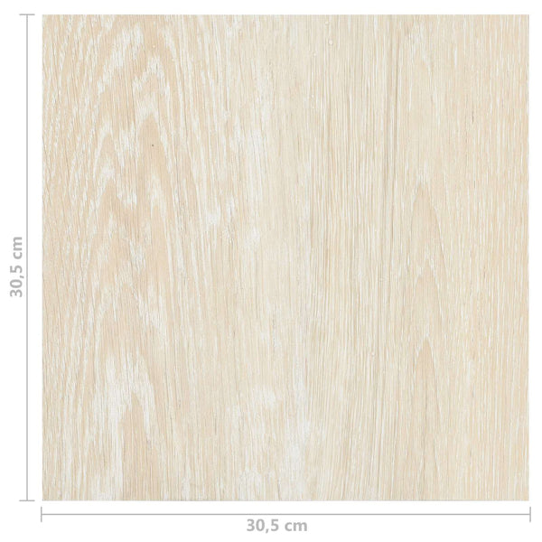 Lattialankut Valkoinen ja beige 5,11 m² 55 kpl
