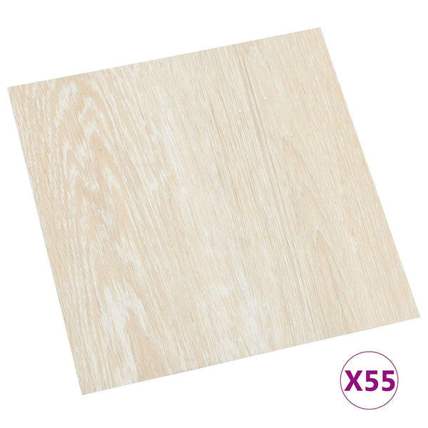 Lattialankut Valkoinen ja beige 5,11 m² 55 kpl