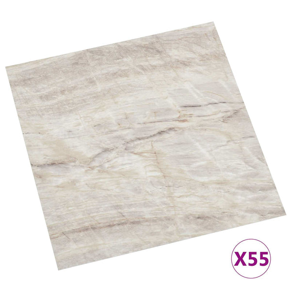 Lattialankut Ruskea ja beige 5,11 m² 55 kpl Polyvinyylikloridi