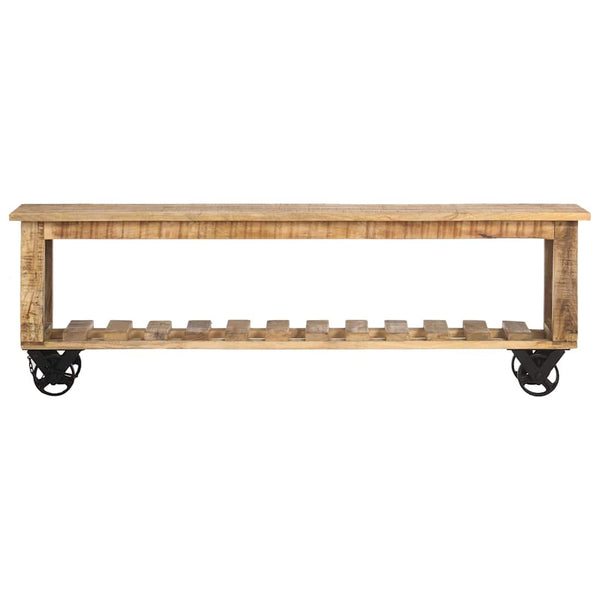 TV-taso 130x30x42 cm karkea mangopuu