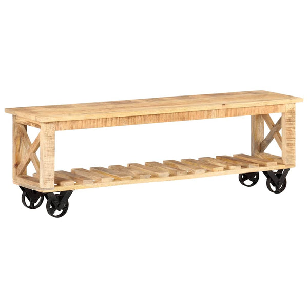 TV-taso 130x30x42 cm karkea mangopuu