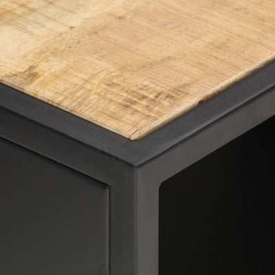 TV-taso kaiverretulla ovella 90x30x40 cm karkea mangopuu