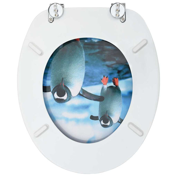 WC-istuimet kansilla 2 kpl MDF pingviinikuosi