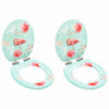 WC-istuimet soft close -kansilla 2 kpl MDF flamingokuosi