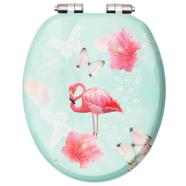 WC-istuimet soft close -kansilla 2 kpl MDF flamingokuosi