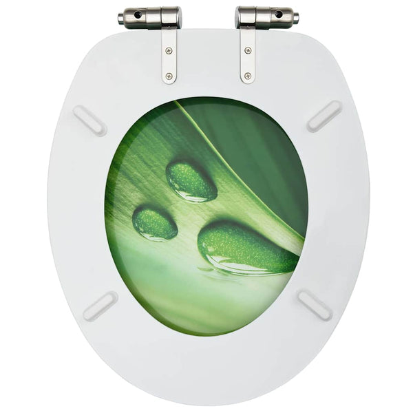 WC-istuimet soft close kansilla 2kpl MDF vihreä vesipisarakuosi