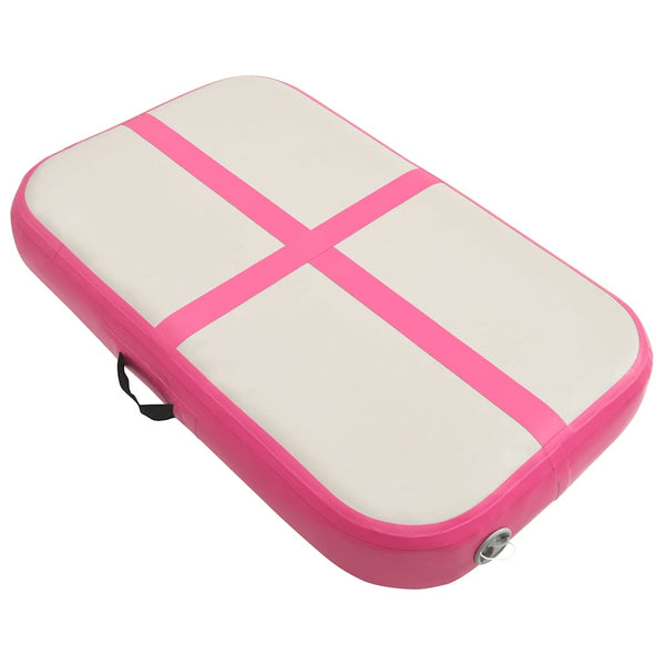 Täytettävä voimistelumatto pumpulla 60x100x10 cm PVC pinkki