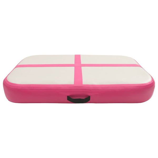 Täytettävä voimistelumatto pumpulla 60x100x10 cm PVC pinkki