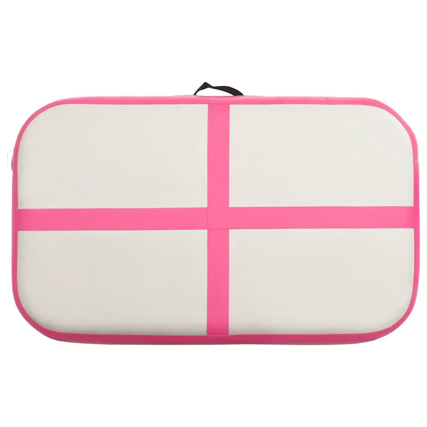 Täytettävä voimistelumatto pumpulla 60x100x10 cm PVC pinkki