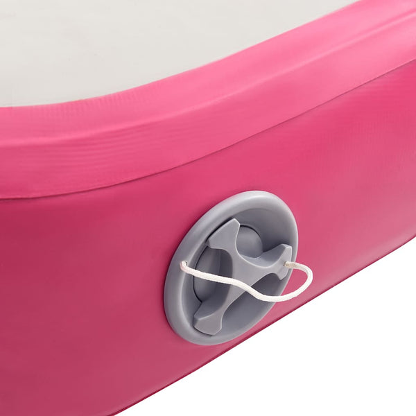 Täytettävä voimistelumatto pumpulla 60x100x10 cm PVC pinkki
